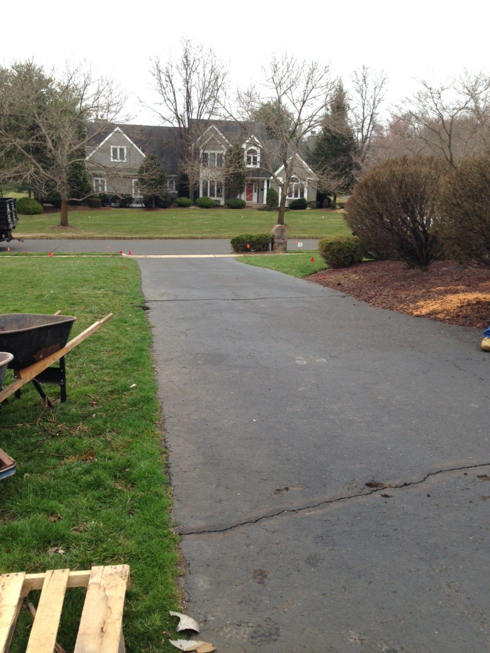 Day 1 of a Paver Walkway and Driveway Job in Manalapan, NJ L and J